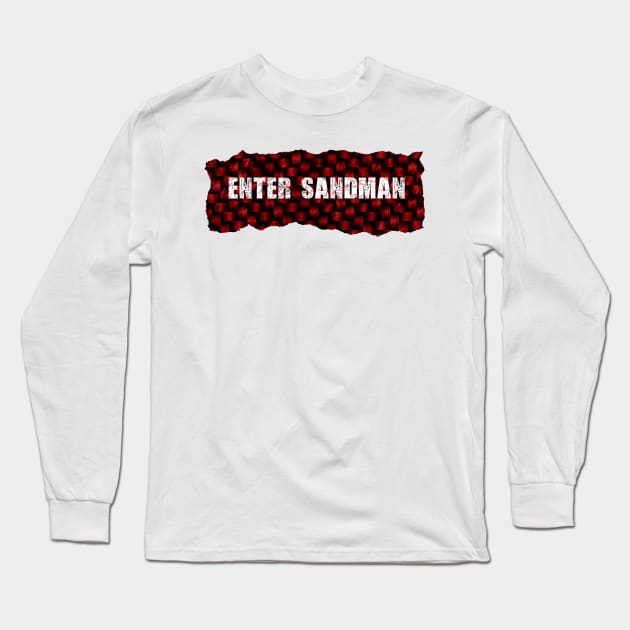 Enter Sandman Ripped Flannel Long Sleeve T-Shirt by BAUREKSO